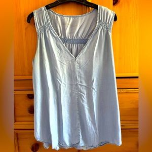 GAP 1969 light blue denim tank top